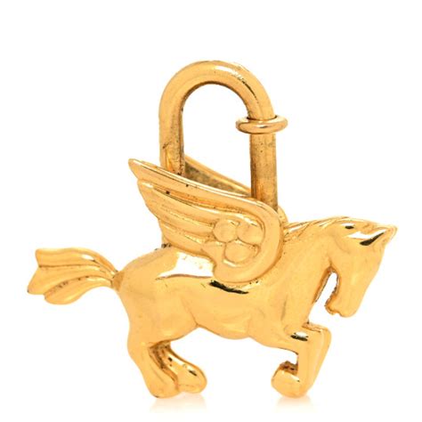 HERMES Pegasus Cadena Lock Gold 1127229